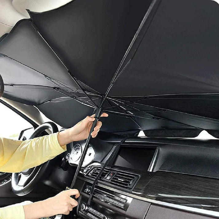 Foldable Windshield Sun Shade Umbrella – Instant Heat & UV Protection